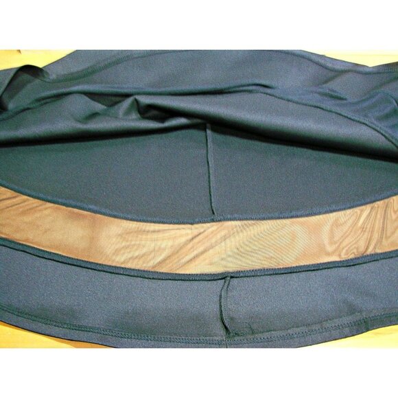 Brat Star Womens Black Elastic Waist Lace Strip Pull On Flare Satin Skirt Small - Picture 10 of 10